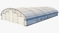 Aircraft Maintenance Hangar Low-poly 3D model