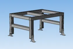 Aluminum profile table frame