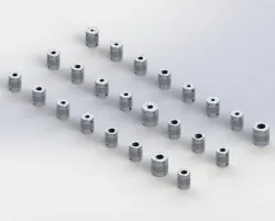 Assembly of Flexible Shaft Couplings, LXX mm x DXX mm, Configurable, 4-12 mm Bore
