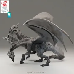 Azhdaha Three-headed (4 inch/100 mm base)
