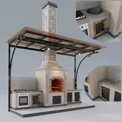 barbeque and grill 3D model