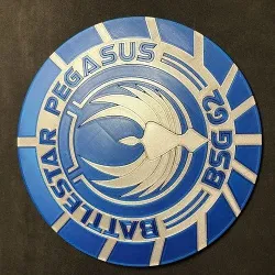 Battlestar Pegasus BSG 62 Emblem Wall Plaque 3D print model