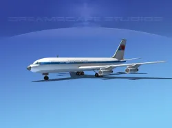Boeing 707 Trans Global Airlines 3D model