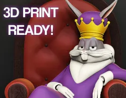 Bugs Bunny King Meme 3D print model