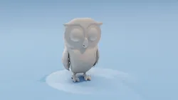 Cartoon Owl Animated and Rigged Base Mesh 3D Model Low-poly 3D model