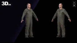 Cleaned A Pose Scan Jake Perry Gripen Pilot 3D model