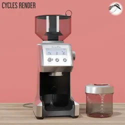COFFEE GRINDER BREVILLE SMART PRO BRUSHED ALLUMINIUM PBR 3D model