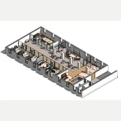 Coworking - Revit 3D model