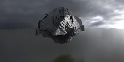 Crashed Starship collosal  exterior ship 3D model