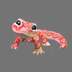 Cute Smiling Gecko 3D model