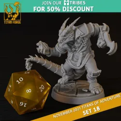 Dragonborn Male Rogue - RPG Hero Character D&D 5e - Titans of Adventure Set 18
