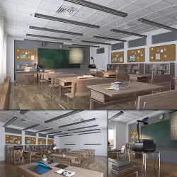 Elementary Classroom 3D model