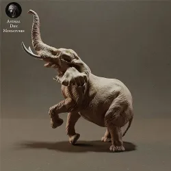 Elephant Bull Standing 3D print model