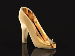 fashionable pendant womens shoe with stone 480 3D print model