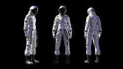 Female Space Suit 3D Model Low-poly 3D model