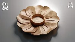 Flower Shaped Tray V2 - 3D STL Files For CNC and 3D Printer  3D model