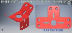 Folded Sheet Metal Part in Inventor || Inventor 3d Drawing || Sheet metal Basics || 3d Drawings
