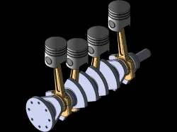 Four Cylinder Engine on Solidworks