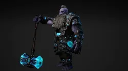 Frost Dwarf Low-poly 3D model