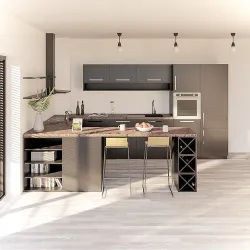 Full Parametric Kitchen Created in Revit 3D model 4 Low-poly 3D model