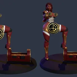 Glamorous Navigator Neila Mercy - FUTA Pirate's Booty Pinup Solo