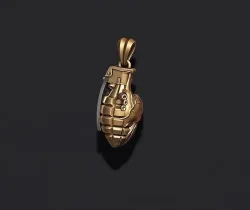 Grenade heart pendant 3d 3D print model