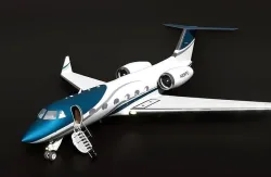 Gulfstream IV Private Jet Low-poly 3D model