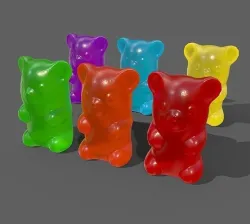 Gummy Bear Pbr Low-poly 3D model