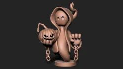 Halloween Ghost with base 3D print model