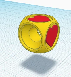 Heart dice charm