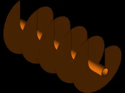 Helical Screw conveyor calculate in flat form using Solidworks sheet metal