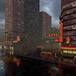 Hong Kong Low-poly 3D model