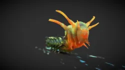 Horned Devil Caterpillar Low-poly 3D model