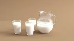 Jug and glasses with milk 3D model