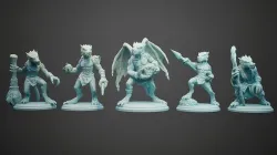 Kobold Miniature 5-Pack 3D print model