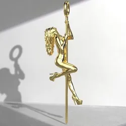 Lady dancer pendant 3D print model