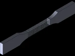 Lattice structure tensile test samples