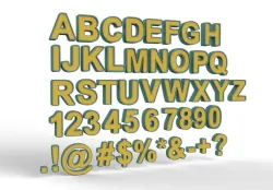 Letters 3d model alphabets and numbers 3D model