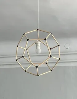 Make a lamp with straws // platonic solic dodecahedron