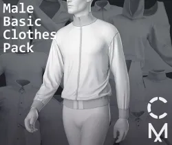Male basic clothes pack Marvelous Clo 3D zprj projects 3D model