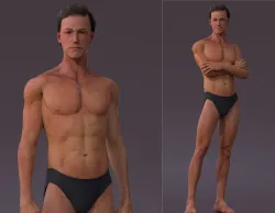 Male Full Body Rig Low-poly 3D model