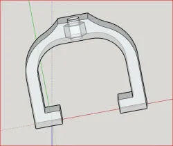 Modified V-Block Clamp To Accept Inset Hex Nut