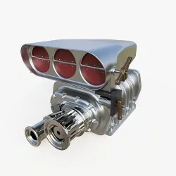 Muscle car blower 3D model