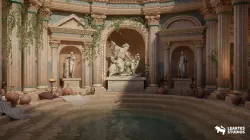 Neptune Roman Bath Low-poly 3D model