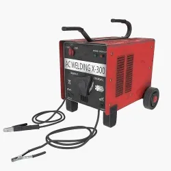 New red painted weld machine industrial tool  nanite ready da1 3D model