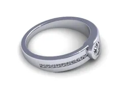 One Stone Wedding Ring AI000210R 3D print model