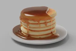 Pancakes with Syrup 3D model