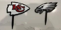 Philadelphia Eagle and Kansas City Chiefs Cake Toppers