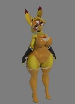 Pikachu Libre  Low-poly 3D model