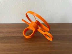 Pull Copter Finger Ring - Print-in-place REMIX
